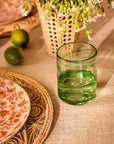 Olivia Swirl Tumbler, Green - Set of 4
