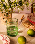 Olivia Swirl Tumbler, Green - Set of 4