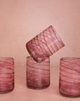 Olivia Swirl Tumbler, Pink - Set of 4