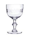 A Set Of Four Crystal Wine Goblets with Lens Design