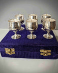 Repurposed Silver Goblet Candle Set