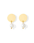 Freshwater Pearl Disc Earrings