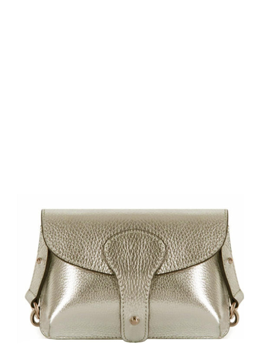 Gold Leather Mini Crossbody Bag - Brix + Bailey