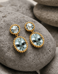 Gold Sky Blue Topaz Aurelia Earrings