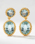 Gold Sky Blue Topaz Aurelia Earrings