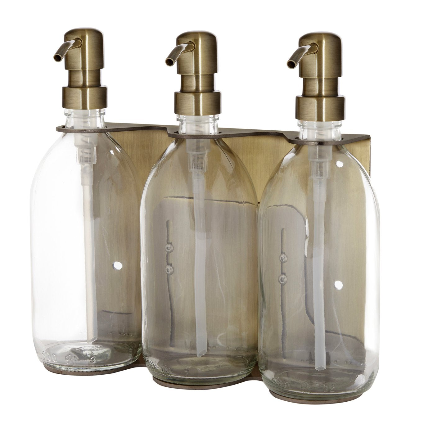 Gold Triple Wall Mounted Soap Dispenser-8