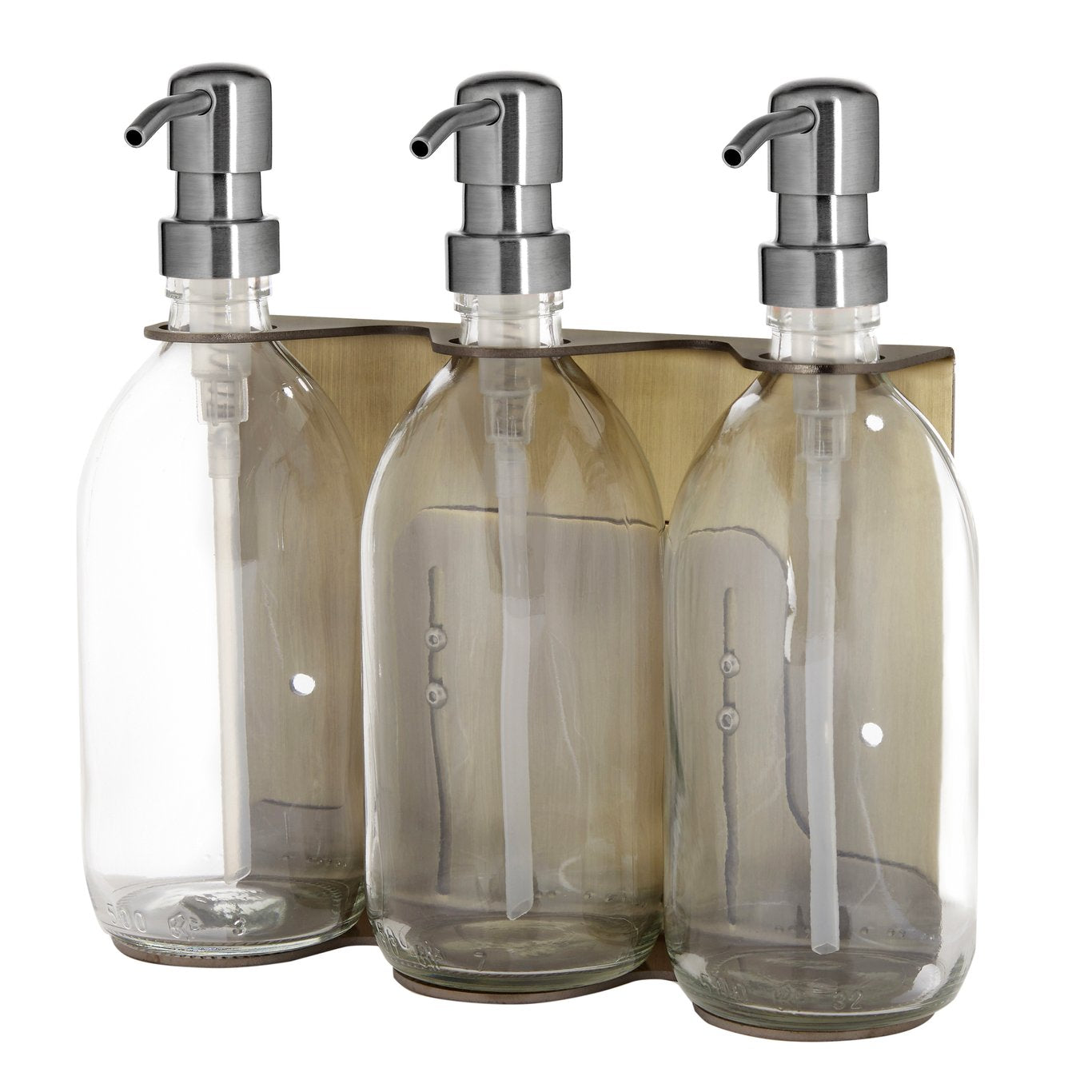 Gold Triple Wall Mounted Soap Dispenser-10