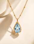 Gold Vermeil Blue Topaz Necklace - Aurelia