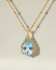 Gold Vermeil Blue Topaz Necklace - Aurelia