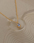 Gold Vermeil Blue Topaz Necklace - Aurelia