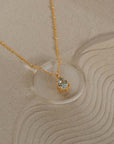 Gold Vermeil Green Quartz Necklace - Alba