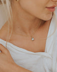 Gold Vermeil Green Quartz Necklace - Alba