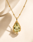 Gold Vermeil Green Quartz Necklace - Alba