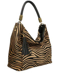 NEW Browns Animal Print Hair On Hide Premium Leather Bag