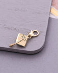 Mortar Board Graduation Cap Personalised Silver Charm