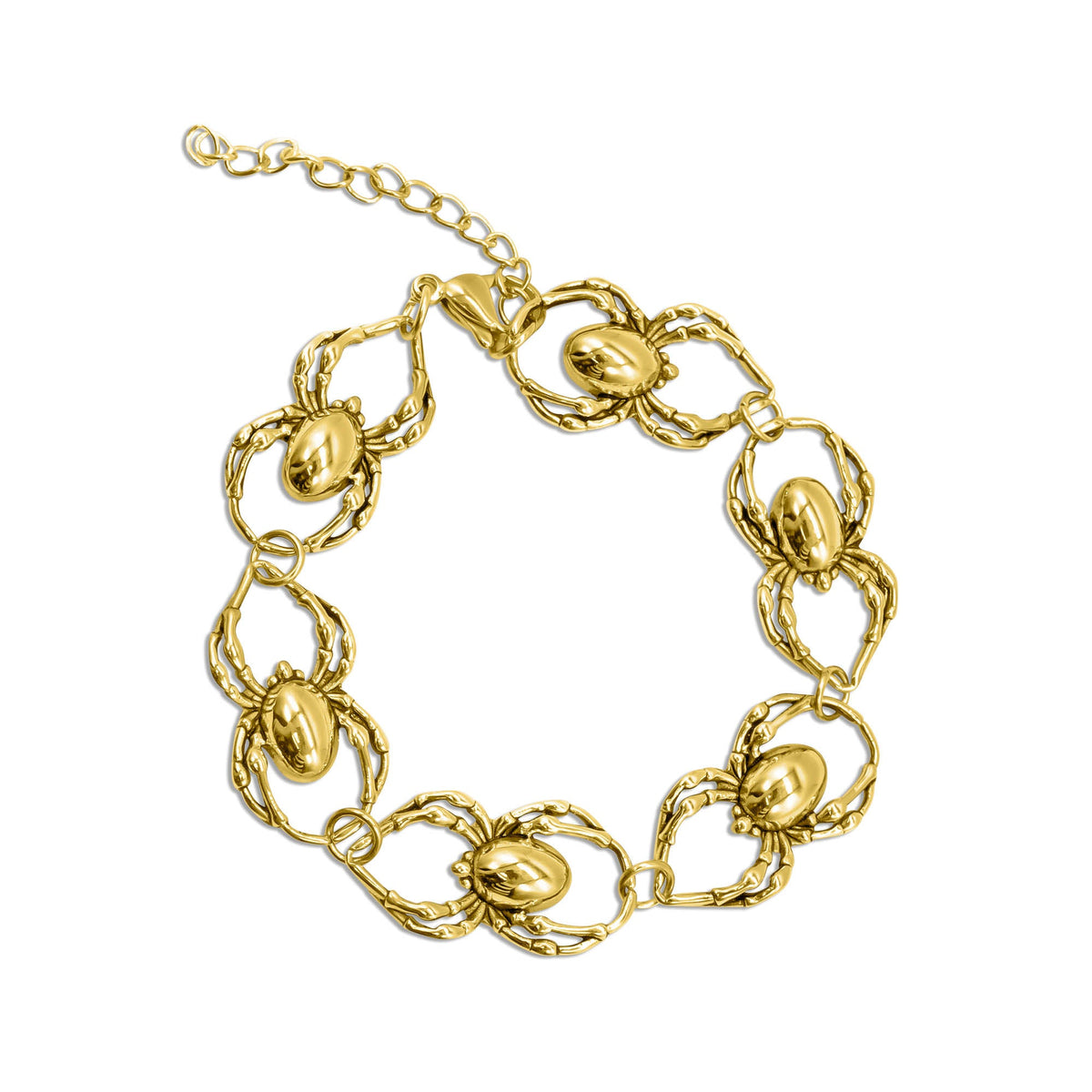 Gold Orb Weaver Spider Bracelet