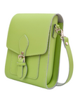 Handmade Leather Festival Phone Bag - Grass Green