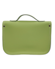 Leather Midi Satchel - Grass Green