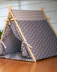 Gray Stars Play Tent and Play Mat-4