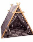 Gray Stars Play Tent and Play Mat-6