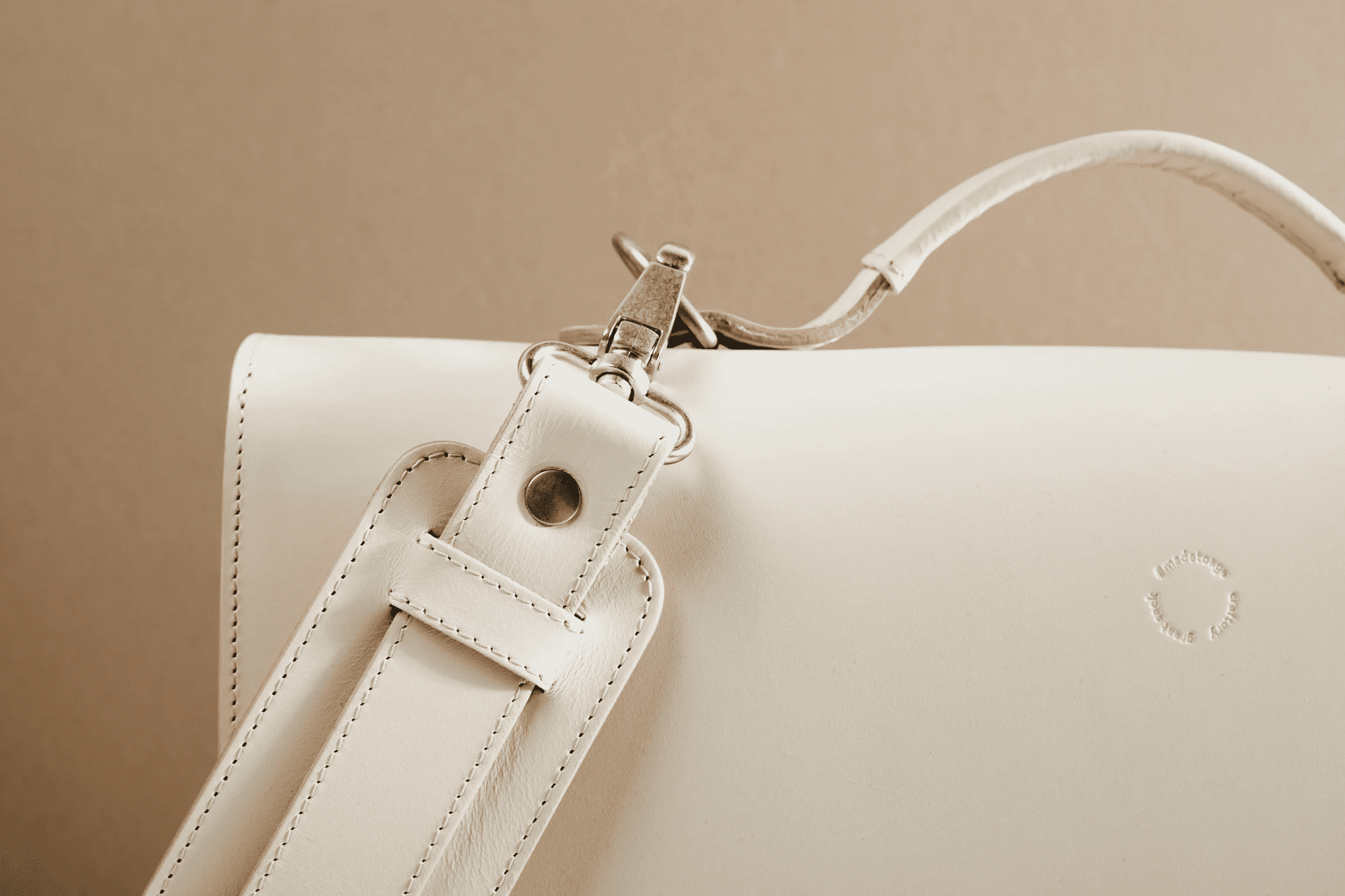 Great Sack Leather Briefcase Cookie