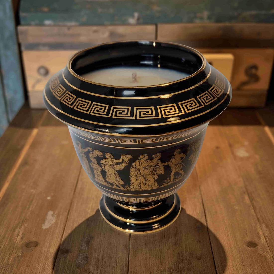 Repurposed Greek Urn Candle