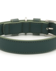 Green Leather Dog Collar
