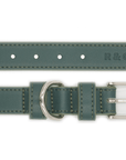Green Leather Dog Collar