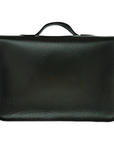 Twin Pocket Executive Handmade Leather Satchel - British Racing Green