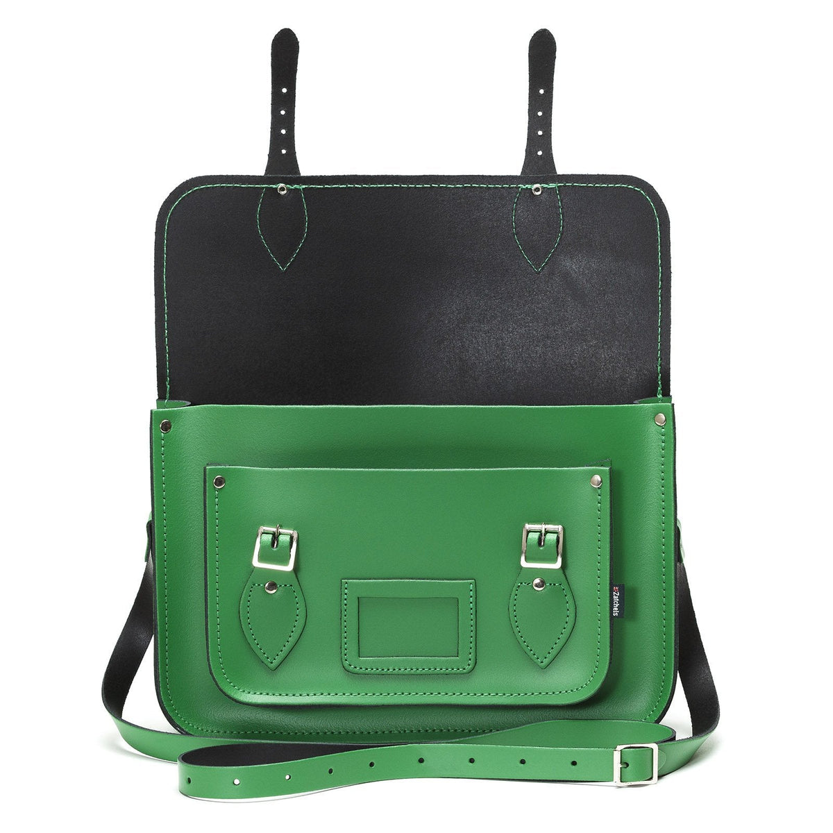 Handmade Leather Satchel - Green