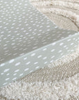 Anti-Roll Wedge Changing Mat - Sage Green Spotty Print