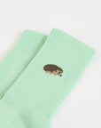Save the Hedgehog Ribbed Bamboo Socks in Green
