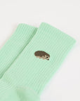 Save the Hedgehog Ribbed Bamboo Socks in Green