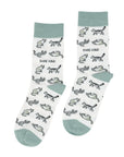 Green Bamboo Cat Socks
