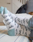 Green Bamboo Cat Socks
