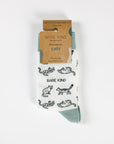 Green Bamboo Cat Socks