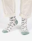 Green Bamboo Cat Socks