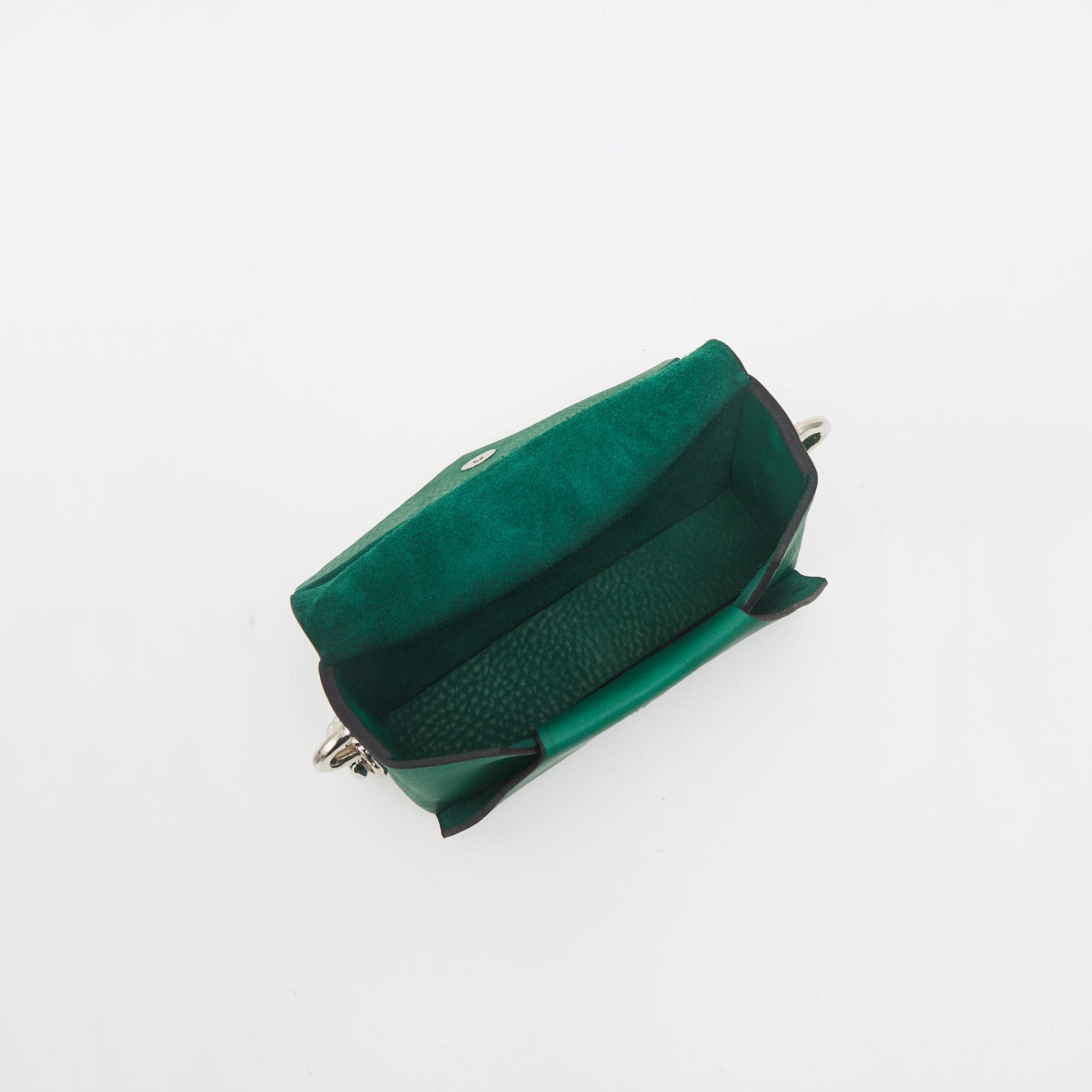 Handmade Green Leather Envelope Bag
