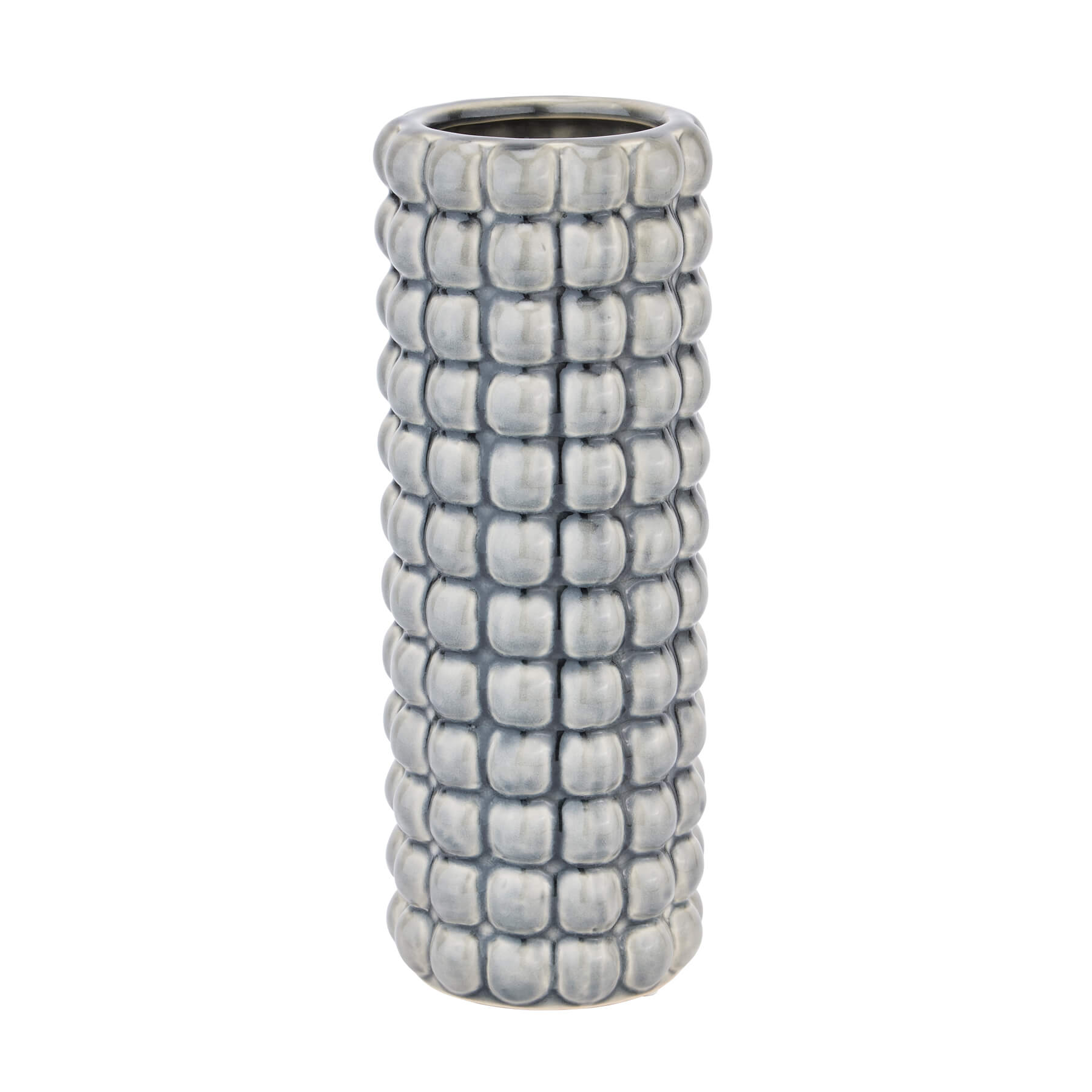 Grey Bubble Textured Ceramic Vase