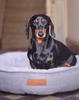 THE BALMORAL | LUXURY HERRINGBONE CALMING DONUT DOG BED