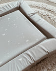 Standard Changing Mat - Grey-green moon and stars Print