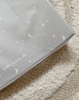 Anti-Roll Wedge Changing Mat - Grey Stars