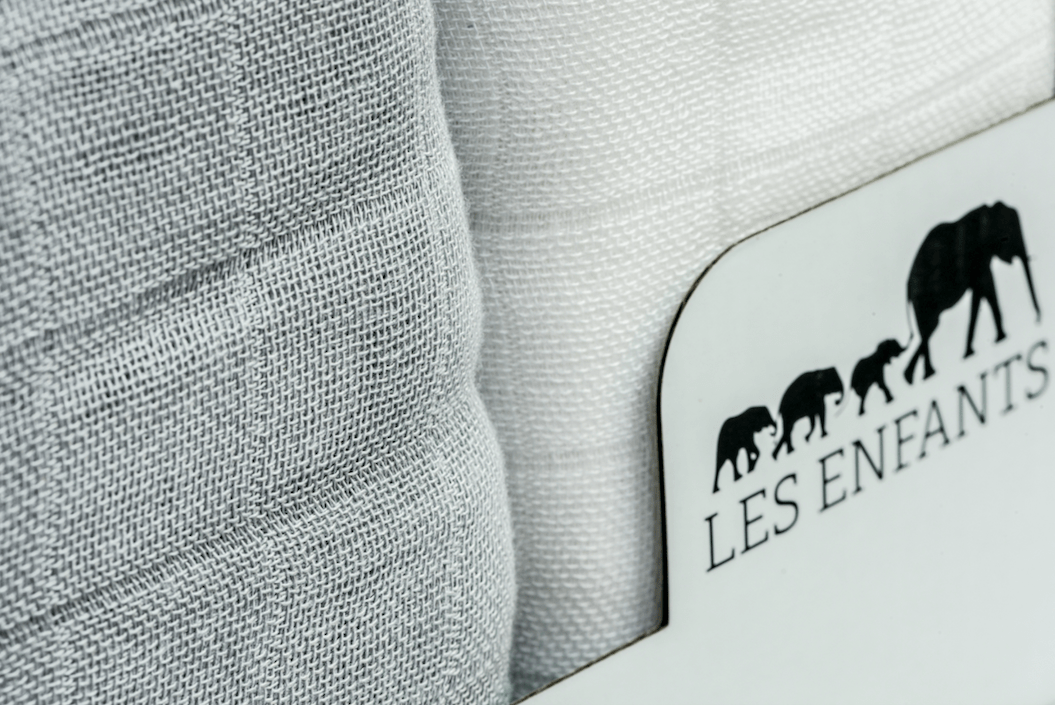 Muslin Blanket Grey / White-1