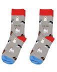 Grey Dog Bamboo Sock Pair