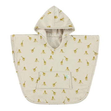 Hooded Bathing Poncho for Kids - Groovy Giraffe