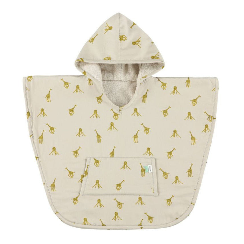 Hooded Bathing Poncho for Kids - Groovy Giraffe