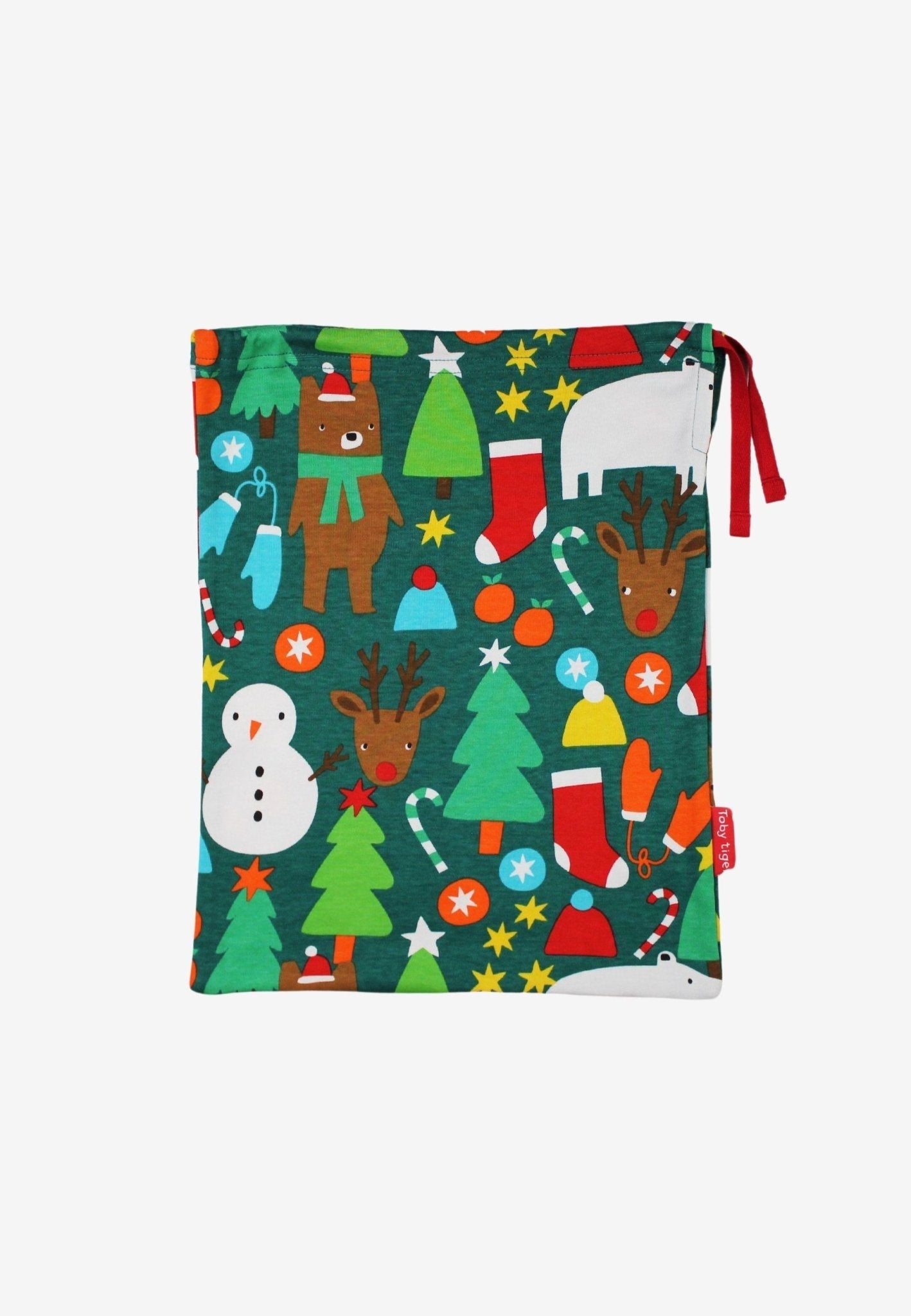Premium Christmas Baby Gift Set with Cozy Bear Print Pajamas, Hat, and Bodysuit in Eco-Friendly Organic Cotton by Toby Tiger at brixbailey.com