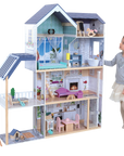 Wooden Dollhouse Crystal with LED Lighting