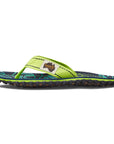 Islander Flip Flops Men's Lime Hibiscus
