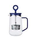 Blue Gyro Glass Teapot with 1.25 Liter Infuser